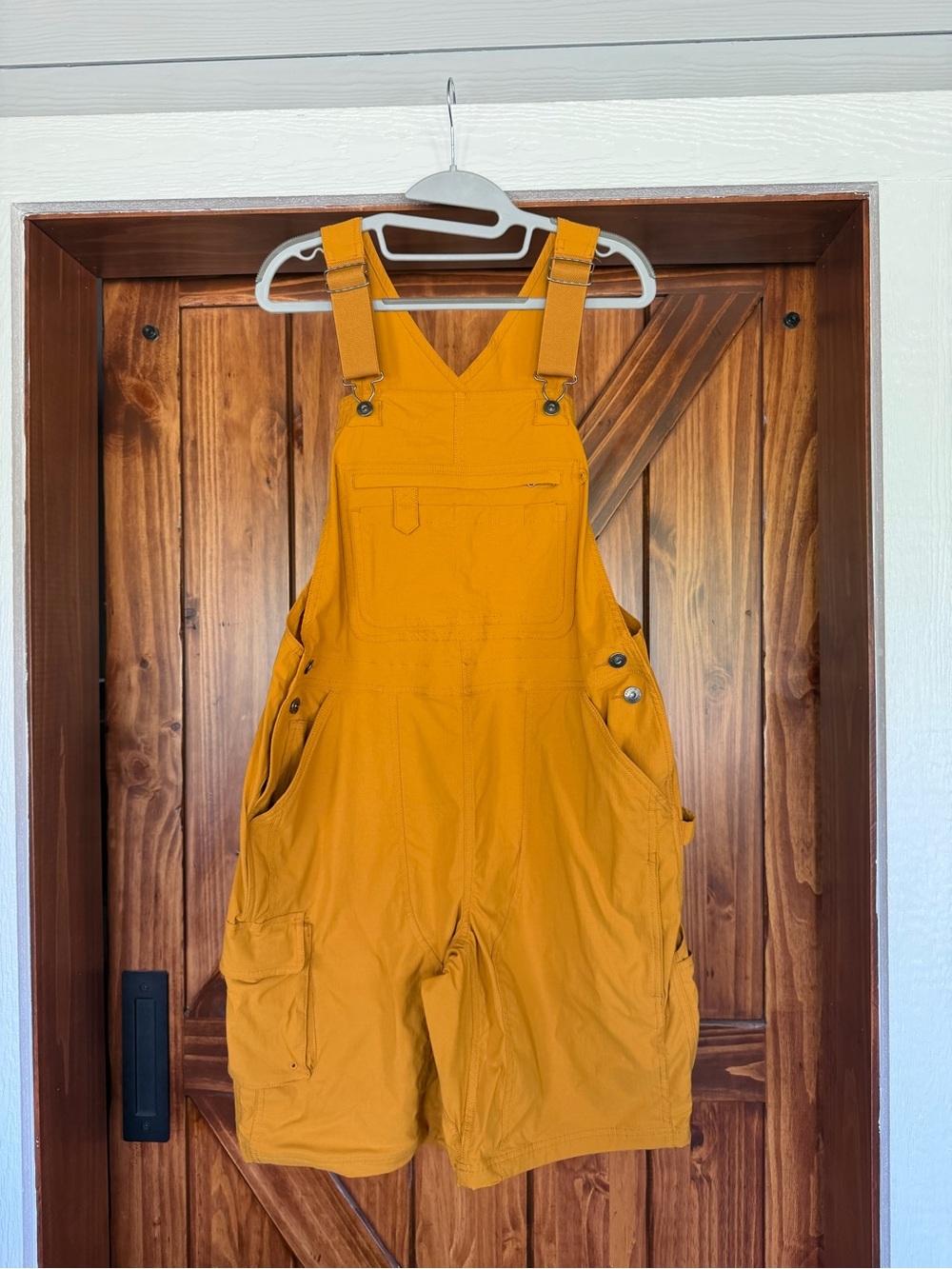 Duluth Trading Co. Heirloom Gardening Short Overalls – retired Mustard Size med